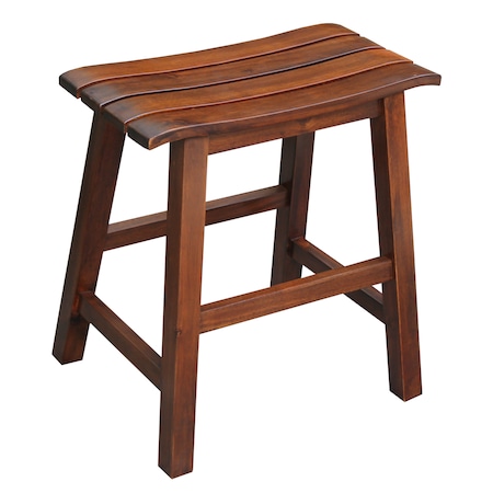 International Concepts Slat Seat Stool, 18" Seat Height, Espresso S581-781